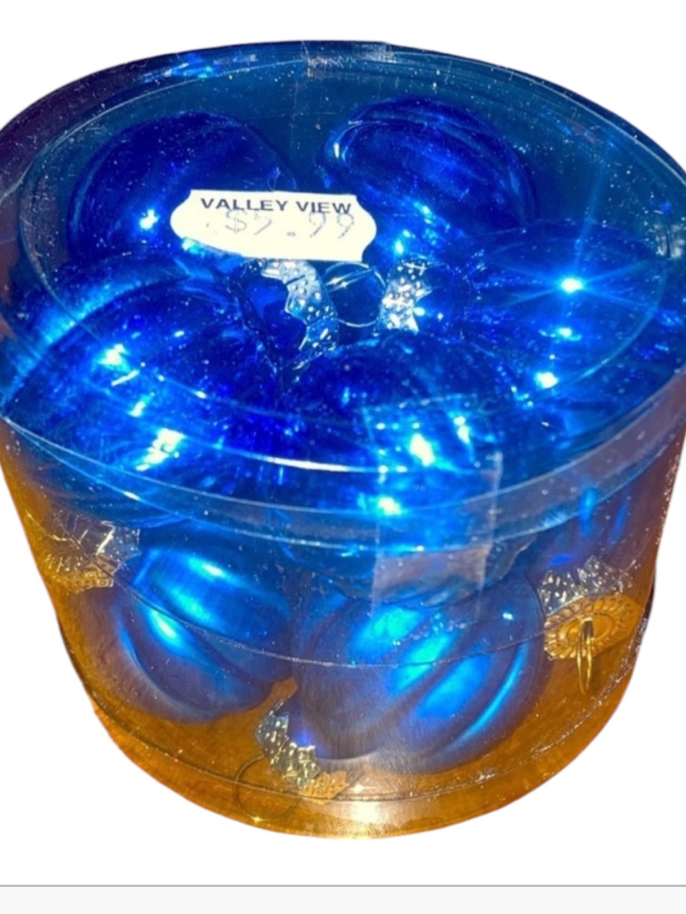 Blue ornaments beautiful 10pc small size